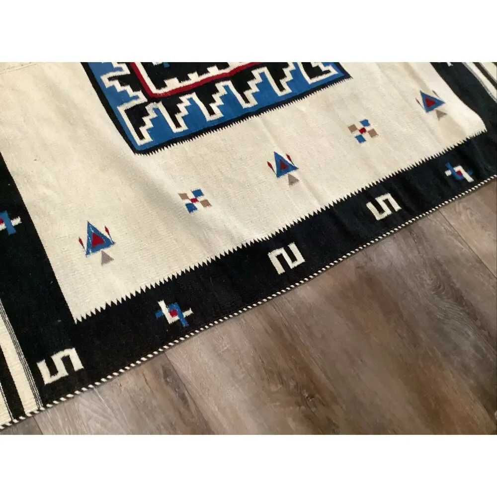 Awesome Rare Texcoco Mexican Rug